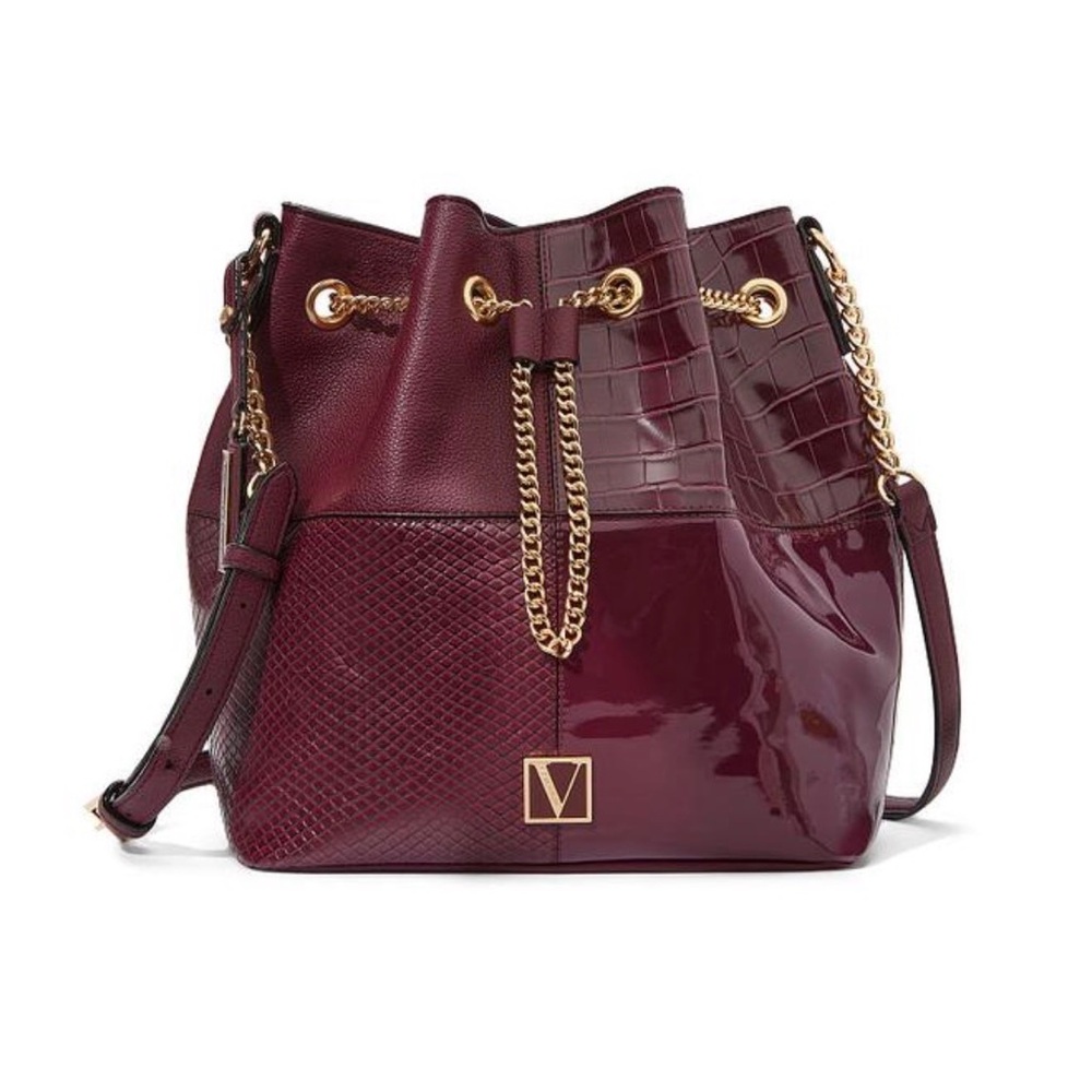 Victoria secret Elegant Burgundy Bucket Bag